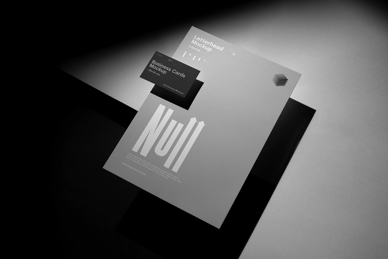 4980 20款极简iPad海报包装手提袋胶带名片记事本VI设计作品贴图ps样机 Null Branding Mockups Kit@GOOODME.COM